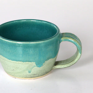 mug, small teal