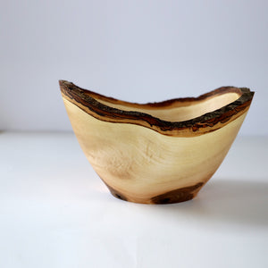 Wooden Bowl, 8" Live Edge Walnut