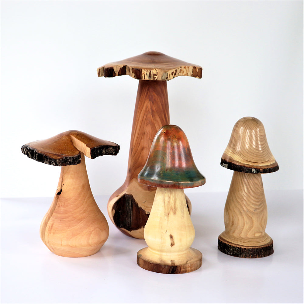Wooden Mushroom - 11" Juniper wood