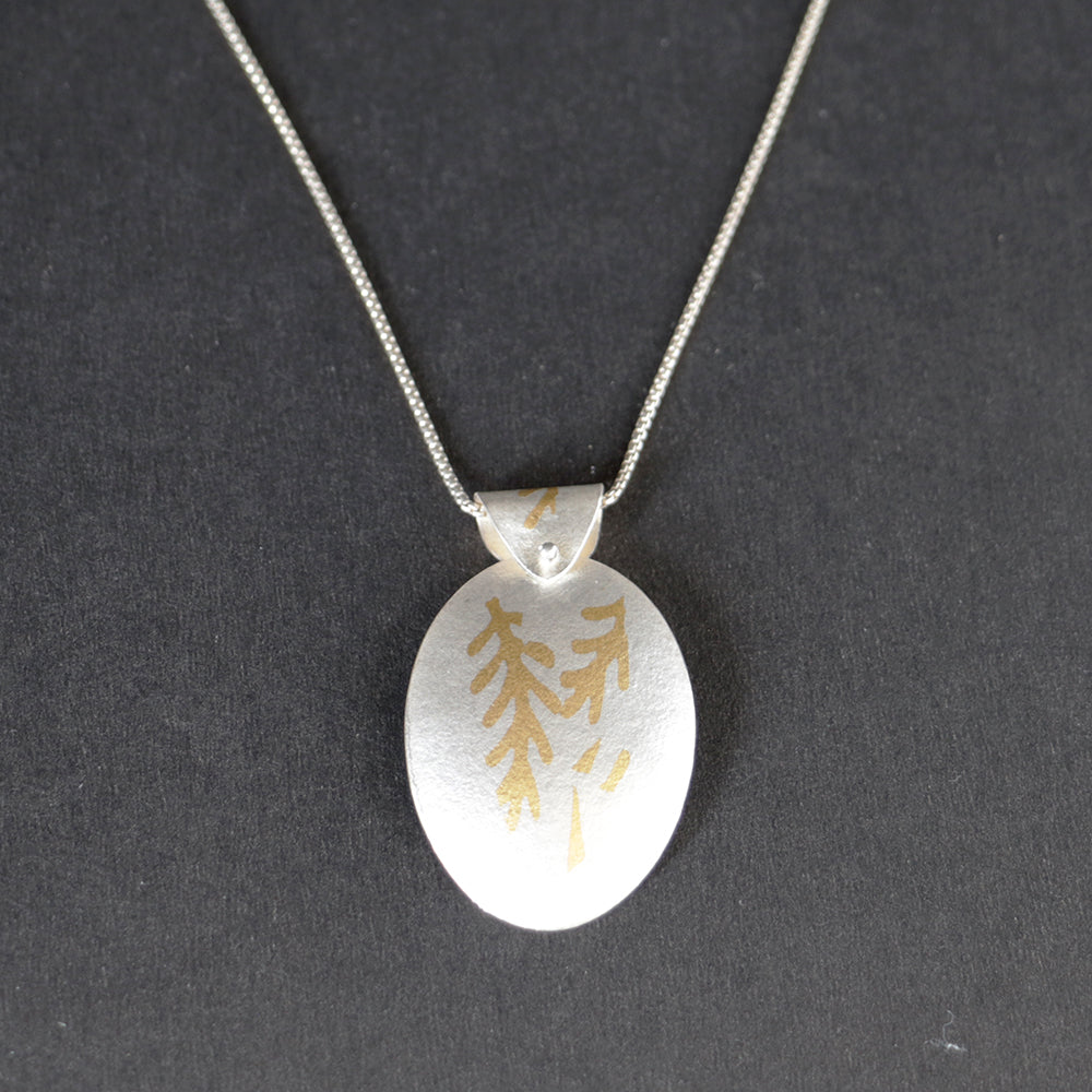 Pendant, Silver and Fused Gold