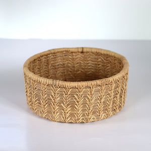 Basket, large round pine needle