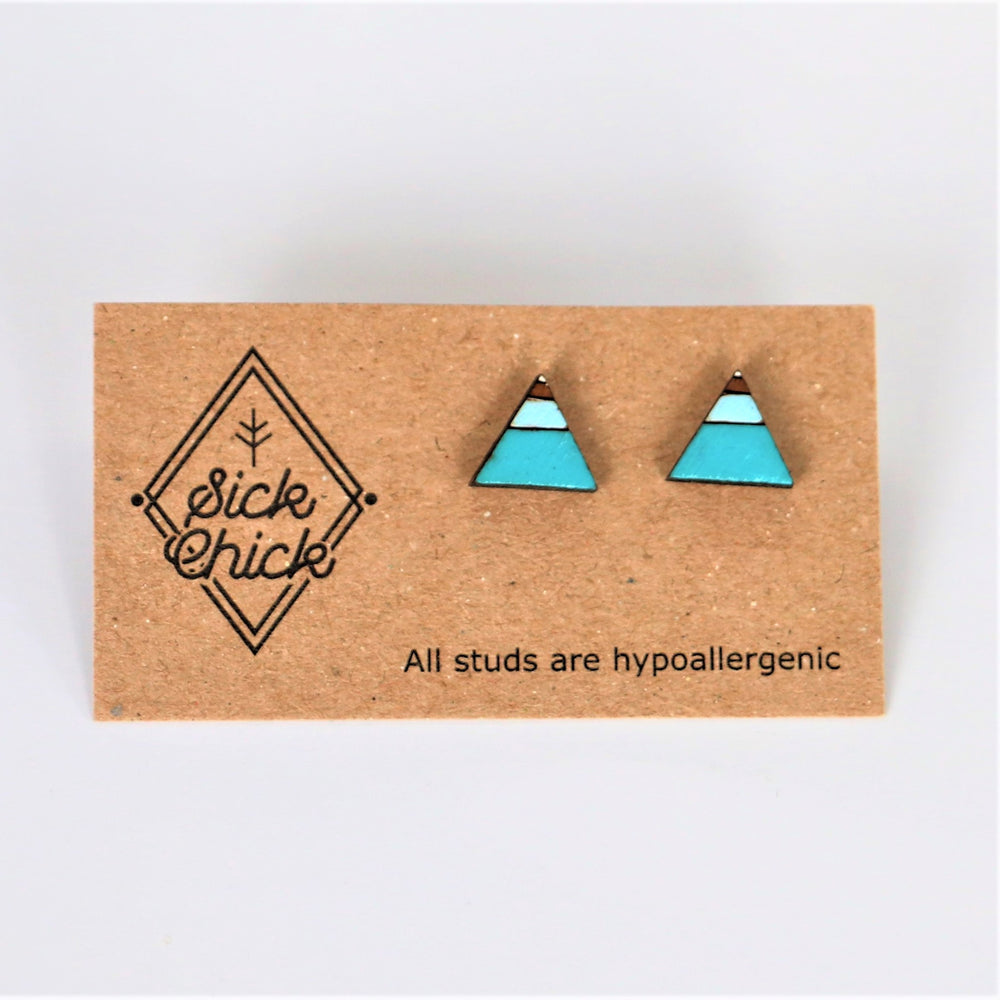 Earrings, mountain triangles